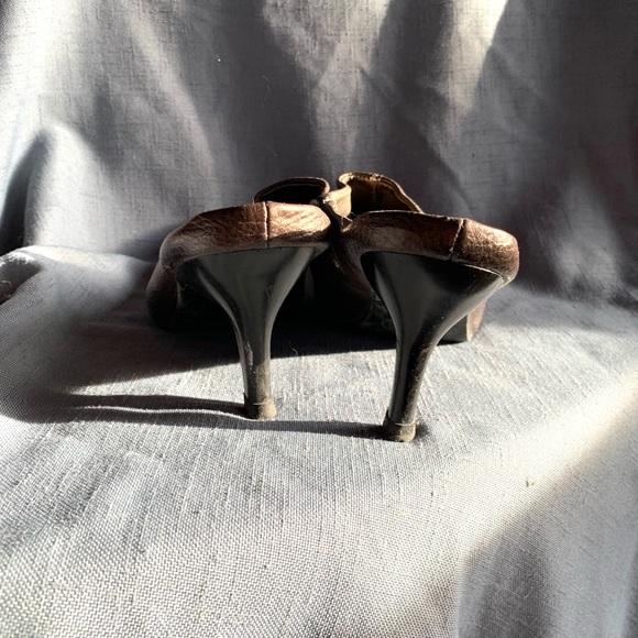 Bronze pointy toed mule leather size 8 - Picture 4 of 5